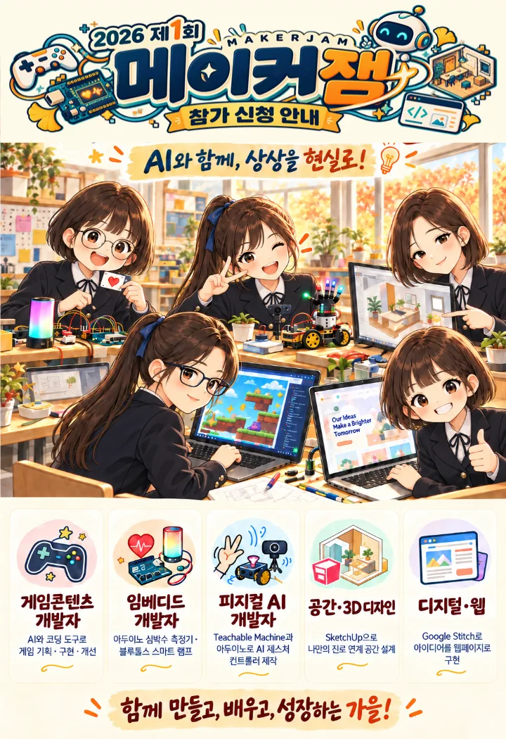 2026 제1회 메이커잼 참가 신청 안내 포스터